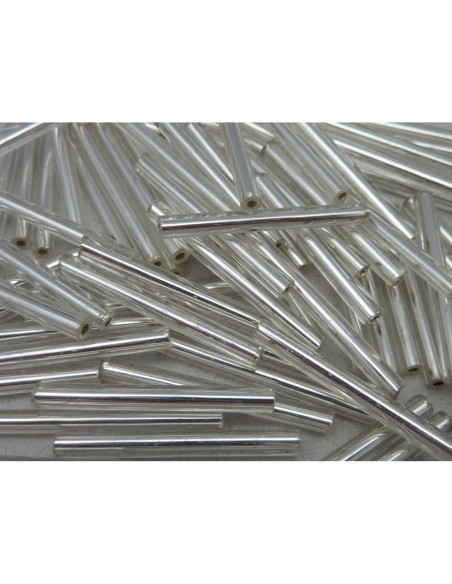 Perle tube pour cordon cuir 1mm transparente