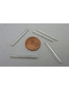 Perle tube pour cordon cuir 1mm transparente 2