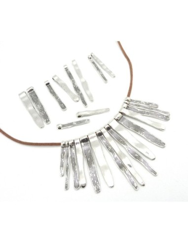 Pampille argenté pour création collier style ethnique
