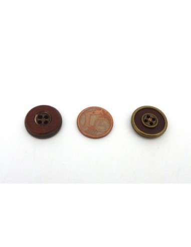 6 Boutons 16,2mm connecteur Vintage rond cuir...