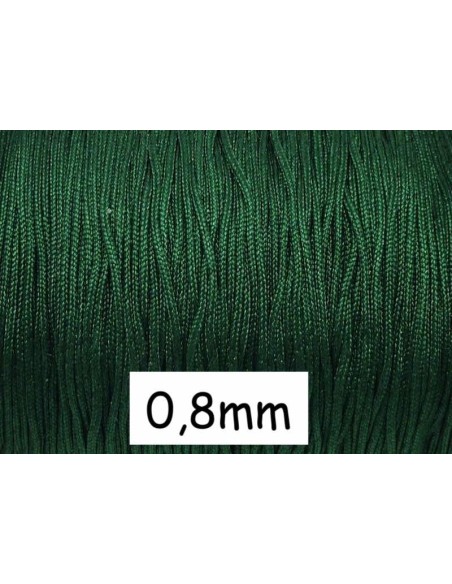 Fil de jade 0,8mm de couleur vert foncé pour macramé