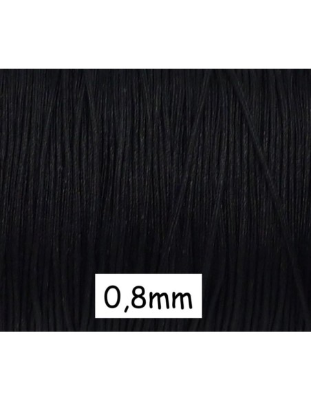 Fil de jade 0,8mm de couleur noir pas cher pour tissage