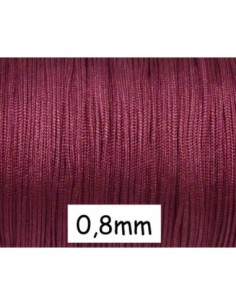 Fil de jade 0,8mm vieux rose fuchsia  pour bracelet WRAP, SHAMBALLA