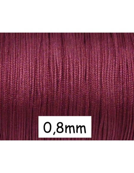 Fil de jade 0,8mm vieux rose fuchsia  pour bracelet WRAP, SHAMBALLA