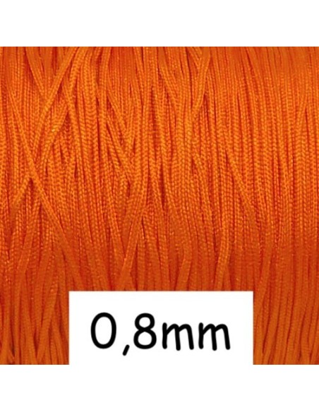 Fil de jade 0,8mm de couleur orange  - idéal noeud coulissant - WRAP - SHAMBALLA