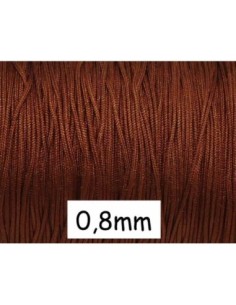 Fil de jade 0,8mm marron roux cuivré pour création bracelet wrap