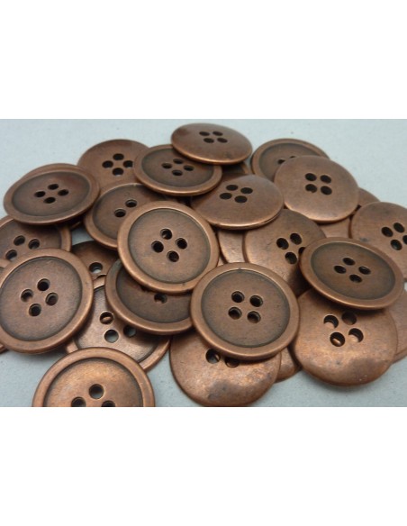 Boutons connecteur rond en métal cuivré 20mm
