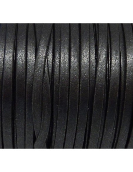 85cm Lanière simili cuir 3mm de couleur gris anthracite gris ardoise effet métallisé très belle qualité