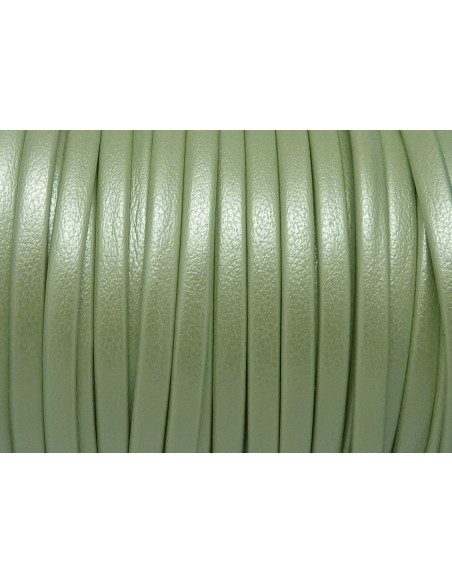1m Lanière simili cuir 3mm de couleur vert d'eau vert opaline effet nacré très belle qualité