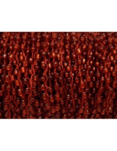 1m de chaînette de rocaille  de couleur rouge transparent... 2