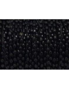 1m de chaînette de rocaille  de couleur noir sur fil de... 2