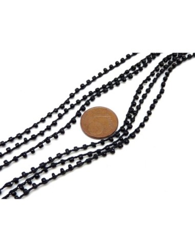 1m de chaînette de rocaille  de couleur noir...