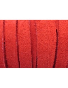 50cm de Cordon daim plat 10mm de couleur rouge rosé... 2