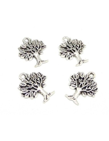 Breloque arbre de vie argenté pour collier