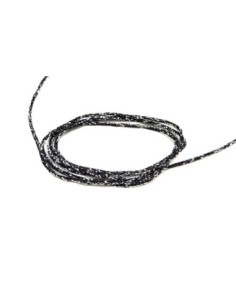 Cordon tressé rayonne noir argenté lurex 2