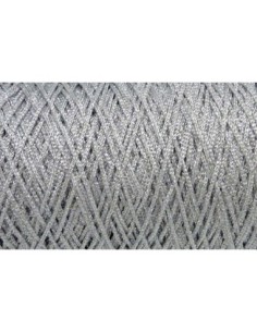 Cordon tressé rayonne gris perle