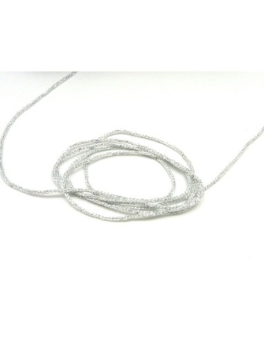 Fil tressé gris argenté 1mm