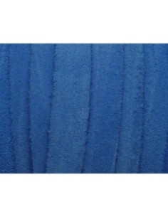 50cm de Cordon daim plat 10mm de couleur bleu majorelle - DAIM VERITABLE - CUIR RETOURNE 2