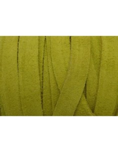 50cm de Cordon daim plat 10mm de couleur vert anis, jaune... 2
