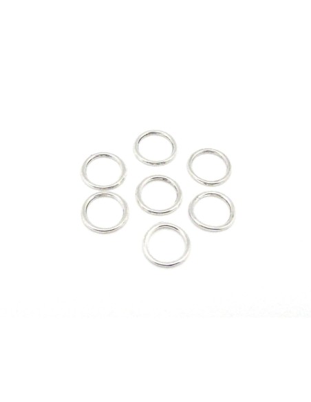 anneau fermé cercles 12mm en métal argenté