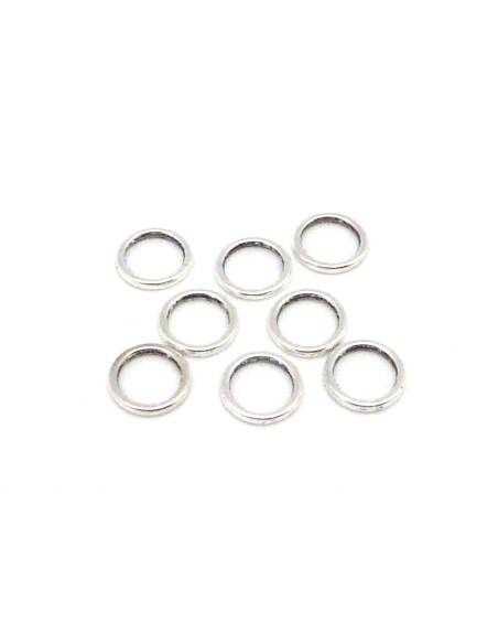 anneaux fermés cercles 10mm en métal argenté
