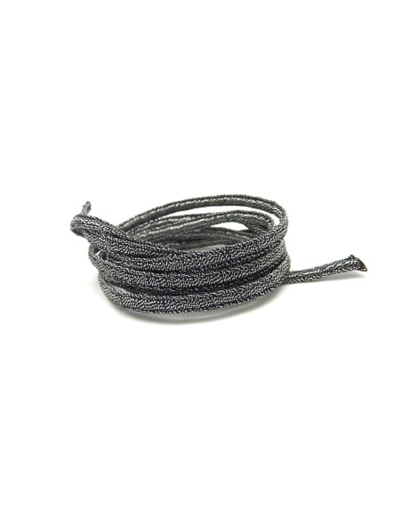 Ruban soutache couleur argenté et noir