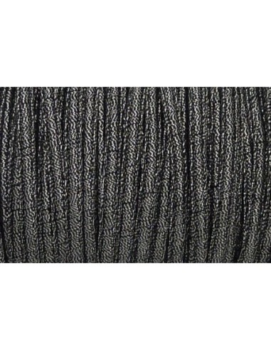 Ruban soutache couleur argenté et noir