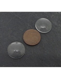 Lot de 5 Cabochons 16mm rond loupe en verre 2