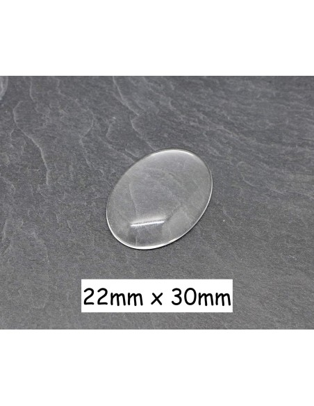 Cabochon ovale 22 x 30mm loupe en verre