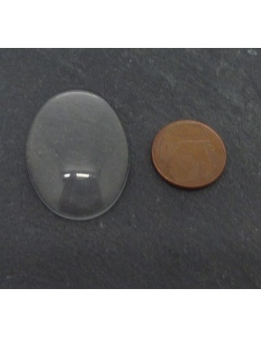 Cabochon 22mm x 30mm loupe en verre de forme ovale