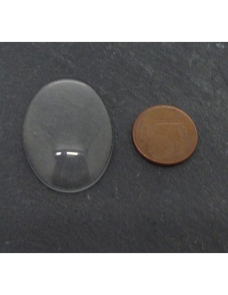 Cabochon 22mm x 30mm loupe en verre de forme ovale