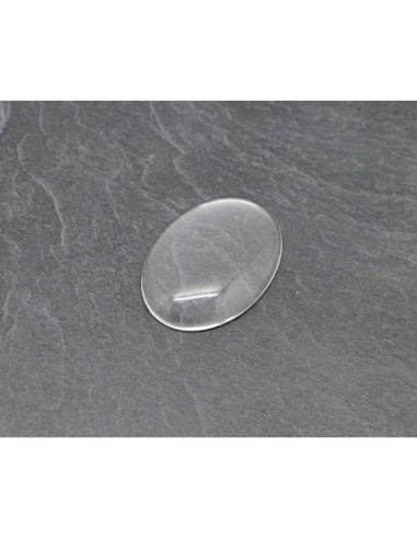 Lot de 2 Cabochons ovale 22 x 30mm loupe en verre