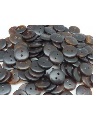 12 Boutons connecteur rond marron transparent...