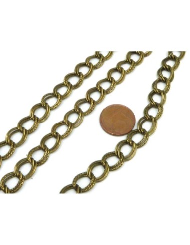 R-1m de chaînette double maillon forçat 10,5mm...