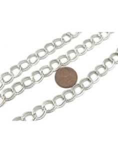 R-1m de chaînette double maillon forçat 10,5mm en métal... 2