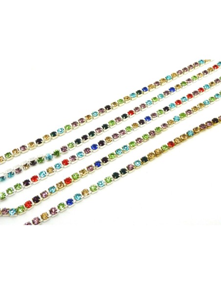 Chainette strass multicolore