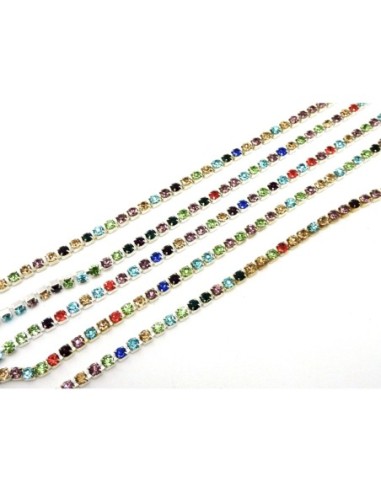 Chainette strass multicolore