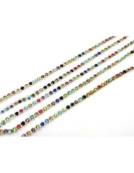 Chainette strass multicolore