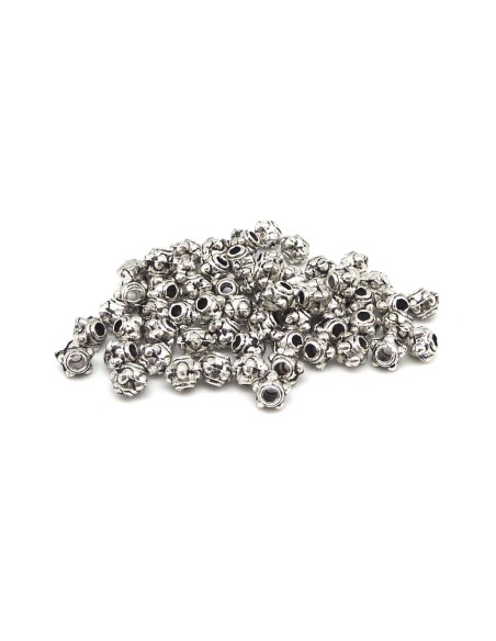 Mini perles en métal argenté style ethnique