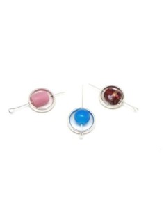 5 Perles intercalaire anneaux 18,8mm en métal argenté lisse 2