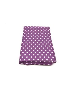 Tissus violet à pois blanc rosé 2