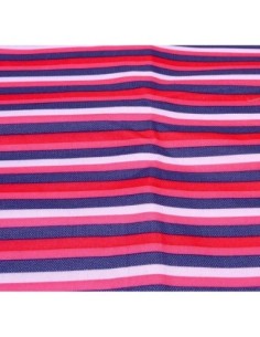 Tissus rayé rose blanc bleu
