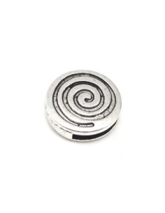 Perles passant ronde motif spirale 2