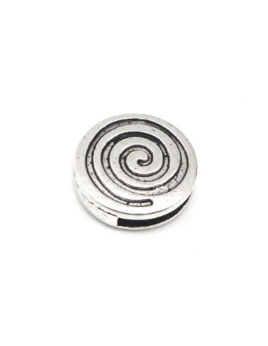 Perles passant ronde motif spirale