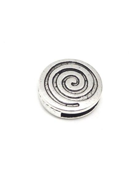 Perles passant ronde motif spirale