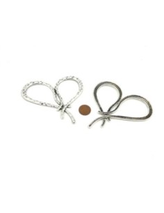 Grand Pendentif connecteur coeur évidé noeud en métal... 2