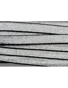 R-50cm Ruban galon élastique 20mm argenté bordure noire... 2