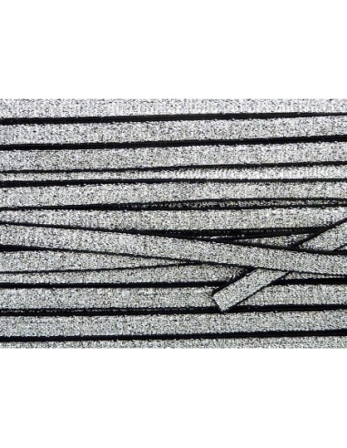 R-50cm Ruban galon élastique 10mm argenté...