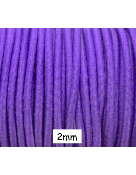 Fil élastique 2mm parme mauve