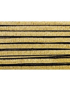 R-50cm Ruban galon élastique 10mm doré bordure noire très... 2